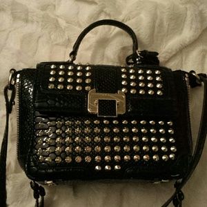 Rebecca Minkoff Elle Mini Studded Satchel Bag BLUE